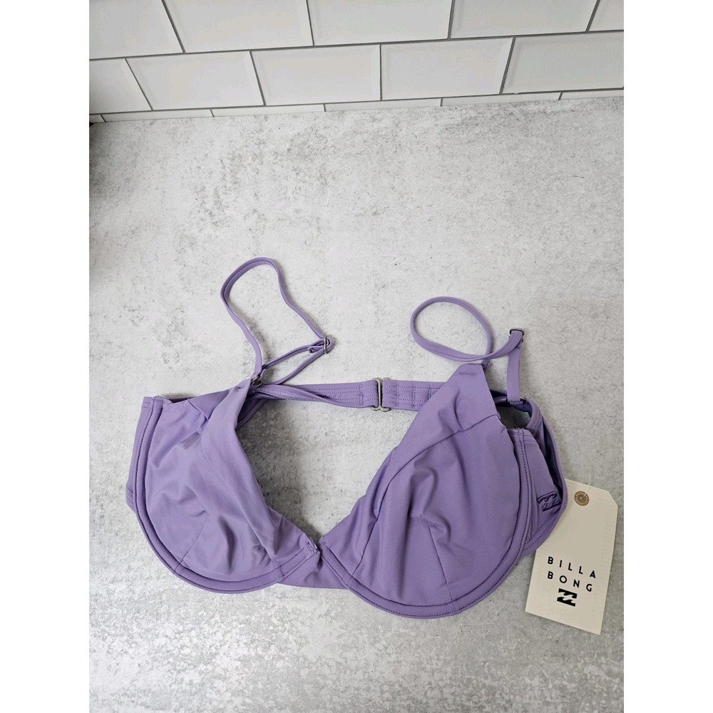 Billabong Underwire Swim Top Size Large New With Tags Lavender